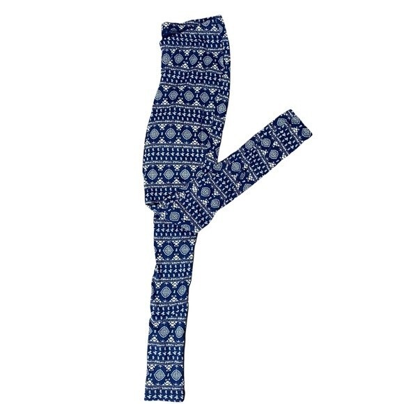 Torrid Navy White Printed Leggings Size 0 - Picture 1 of 7